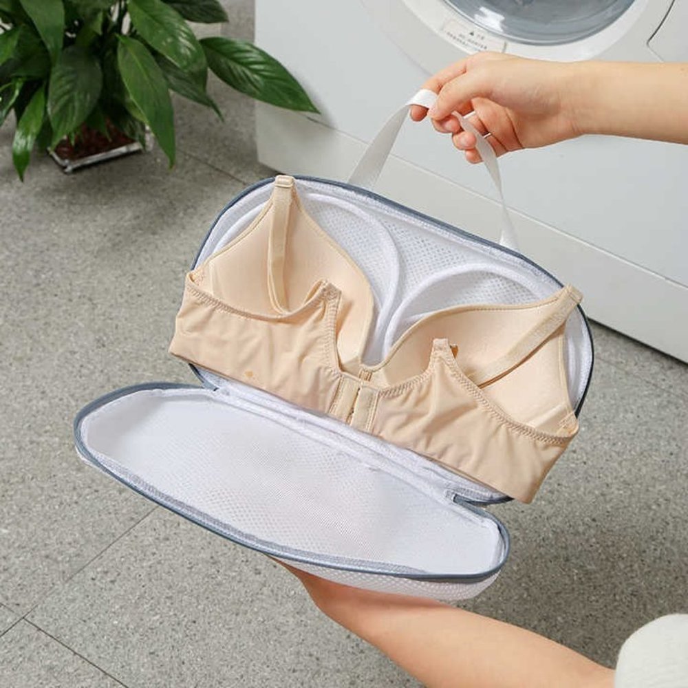 Wirefree Bra Laundry Bags for Washing Machine Underwear Mesh Wash Bags with Zipp